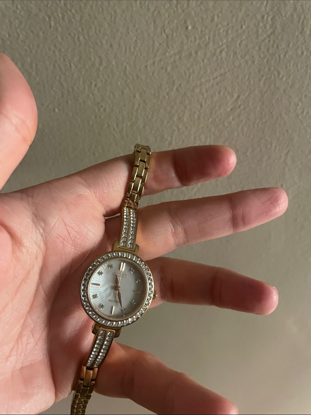 Citizen Women's Gold-Tone Crystal Accent Bracelet Watch